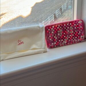 Christian Louboutin Pink Studded Wallet